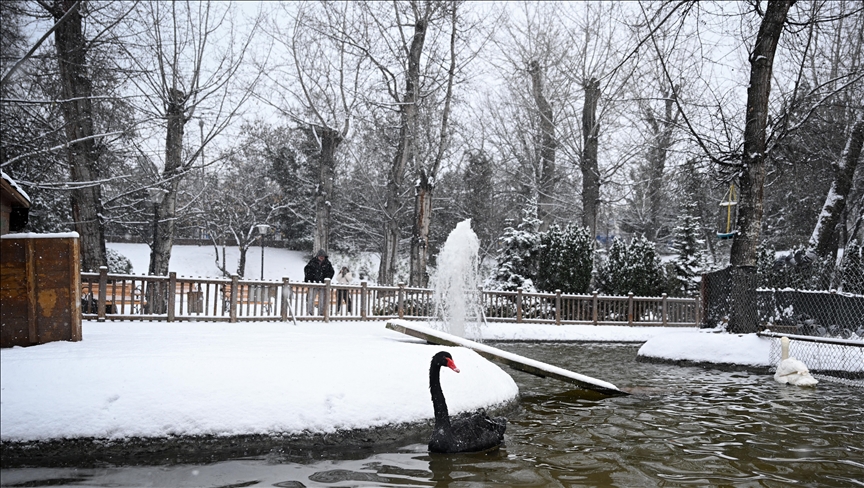 Başkentliler yeni yıla kar manzarasıyla uyandı