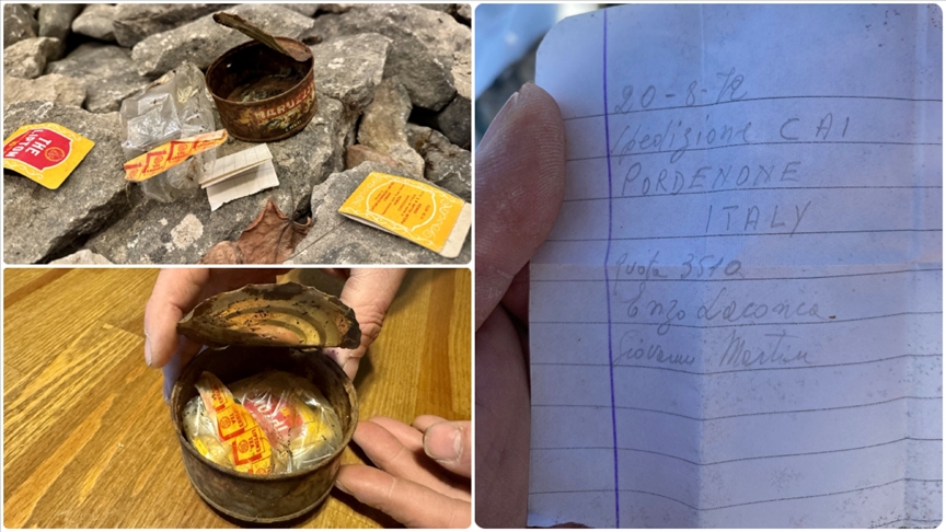 İtalyan dağcıların Kaçkar Dağları'nın zirvesine bıraktığı not 54 yıl sonra bulundu