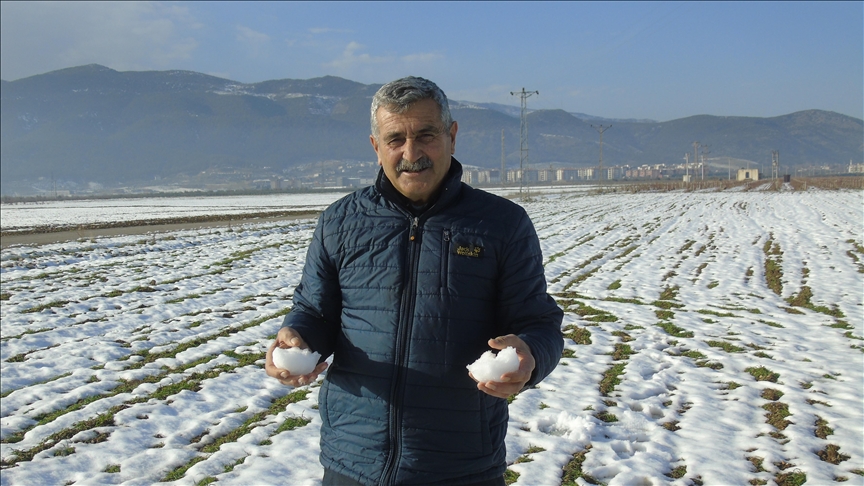 Li Gazîentabê ketina berfê rûyê cotkaran geş kir