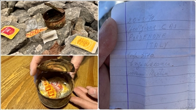 İtalyan dağcıların Kaçkar Dağları'nın zirvesine bıraktığı not 54 yıl sonra bulundu