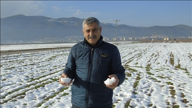 Li Gazîentabê ketina berfê rûyê cotkaran geş kir
