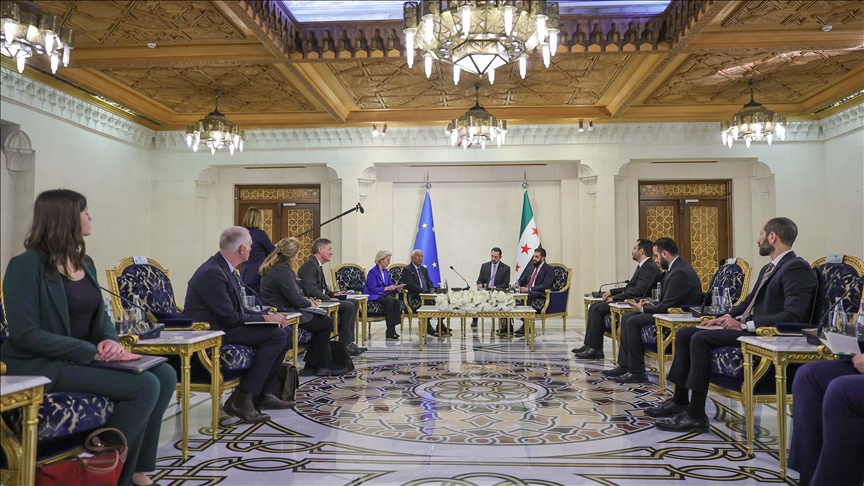 دمشق.. الشرع يلتقي رئيسي المجلس والمفوضية الأوروبيين