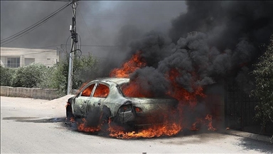 Незаконные поселенцы подожгли пять автомобилей на Западном берегу