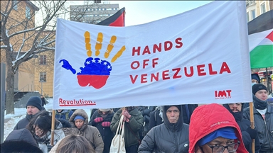 Hundreds rally in Stockholm to protest US policy in Venezuela, Israeli attacks on Gaza