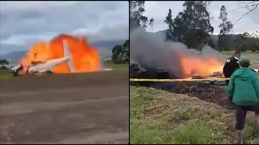 Kolombiyalı şarkıcı Jimenez'in içinde bulunduğu küçük uçağın düşmesi sonucu 6 kişi öldü