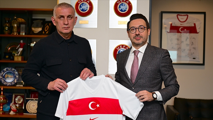 AA Genel Müdürü Serdar Karagöz, TFF Başkanı Hacıosmanoğlu'nu ziyaret etti
