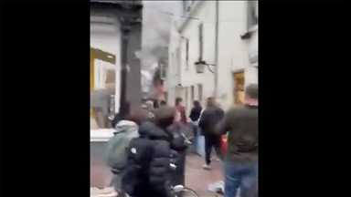 Взрыв в городе Утрехт в Нидерландах привел к пожару