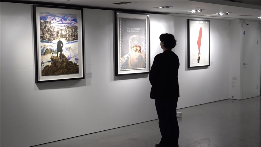 L’exposition « Affiches pour l’olivier en exil » de l’artiste turc Aygec inaugurée à Londres