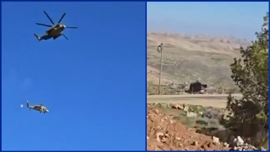 İsrail ordusuna ait arızalı helikopter tahliyesi sırasında halat kopması sonucu yere çakıldı