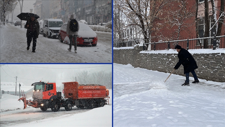 Bazı illerde kar etkili oluyor 