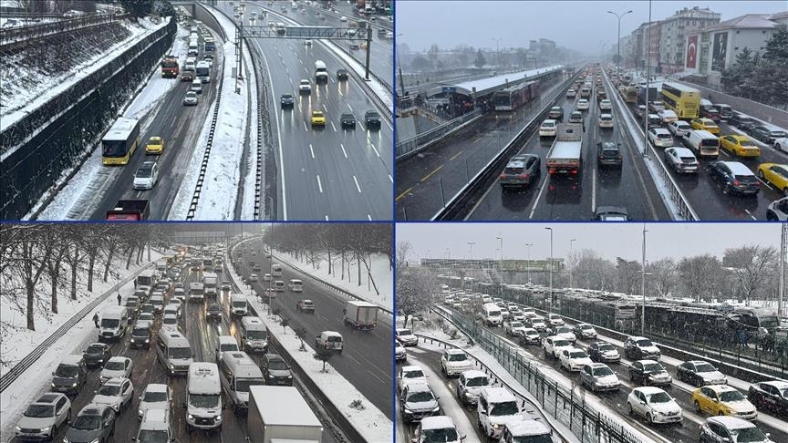 Li Stenbolê berf bandoreke neyînî li ser şofêran û hatin û çûyîna giştî dike