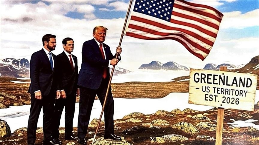  Трамп објави фотографија од себе како држи американско знаме на Гренланд