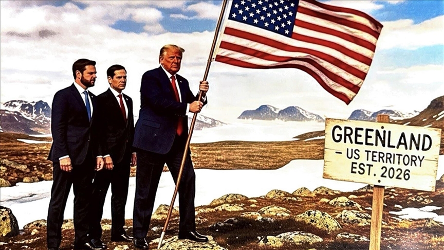 Trump, Grönland'ı "2026'da kurulan bir ABD toprağı" gibi gösteren görsel paylaştı