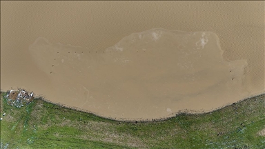 Kırklareli'nde Karahıdır Göleti kısmen buz tuttu