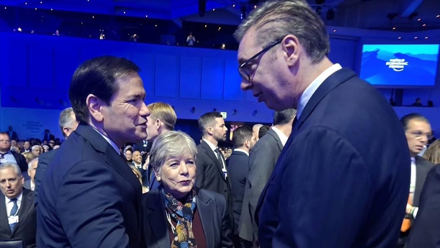 Vučić u Davosu razgovarao s američkim državnim sekretarom Markom Rubiom