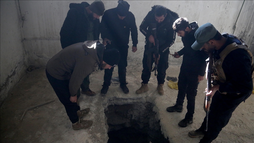 Anadolu documents tunnels, prison beneath stadium liberated from YPG/SDF terror group in Syria's Raqqa