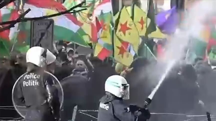 Li Brukselê polêsan bi awayekî tund midaxaleyî alîgirên YPG/HSDya rêxistina terorê kir