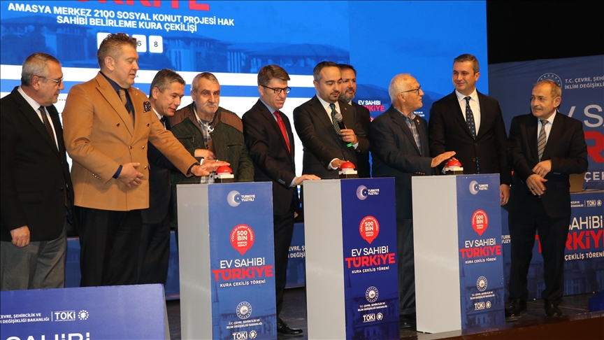 Yüzyılın Konut Projesi kapsamında Amasya'da yapılacak konutların kurası çekildi