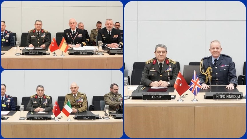 Genelkurmay Başkanı Orgeneral Bayraktaroğlu, Birleşik Krallık, İspanya ve İtalya Genelkurmay Başkanları ile görüştü