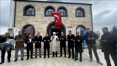 Hatay'da yeniden inşa edilen Gazze Şehitleri Camisi ibadete açıldı