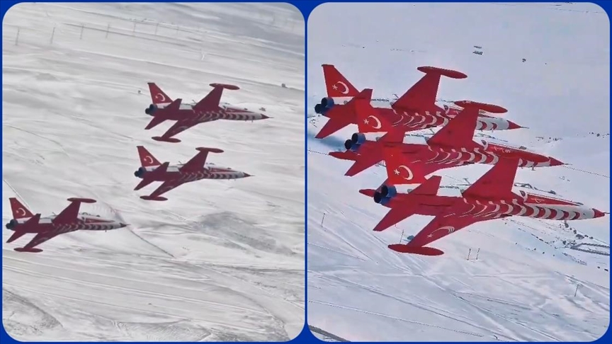 Türk Yıldızları eğitim uçuşlarından görüntü paylaştı