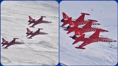 Türk Yıldızları eğitim uçuşlarından görüntü paylaştı