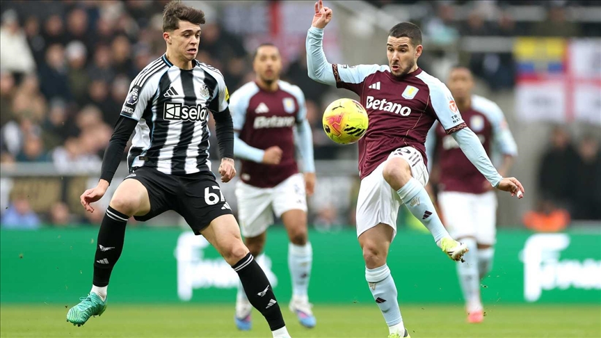 قدم.. أستون فيلا يعبر نيوكاسل ويتقاسم وصافة الدوري الانجليزي