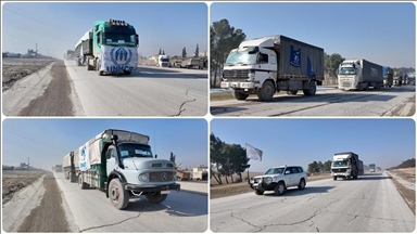 دولت سوریه به عین‌العرب کمک‌های بشردوستانه ارسال کرد