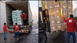 Türkiye, Aynularab'a 11 tır insani yardım malzemesi sevk etti