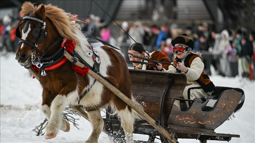 Традиционални трки со санки Кумотерки одржани во Јужна Полска