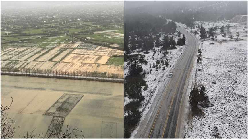 Muğla'da sağanak, yüksek kesimlerde kar etkili oluyor