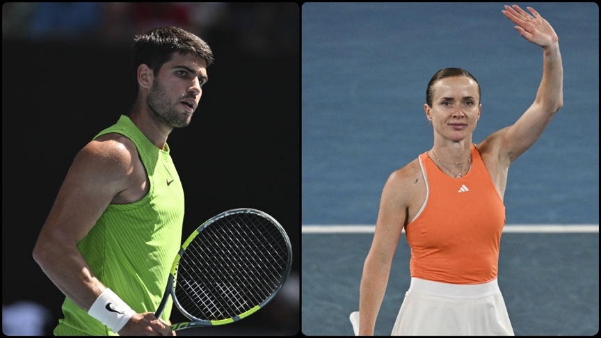 Avustralya Açık'ta Alcaraz ve Svitolina yarı finale kaldı