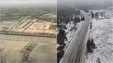 Muğla'da sağanak, yüksek kesimlerde kar etkili oluyor