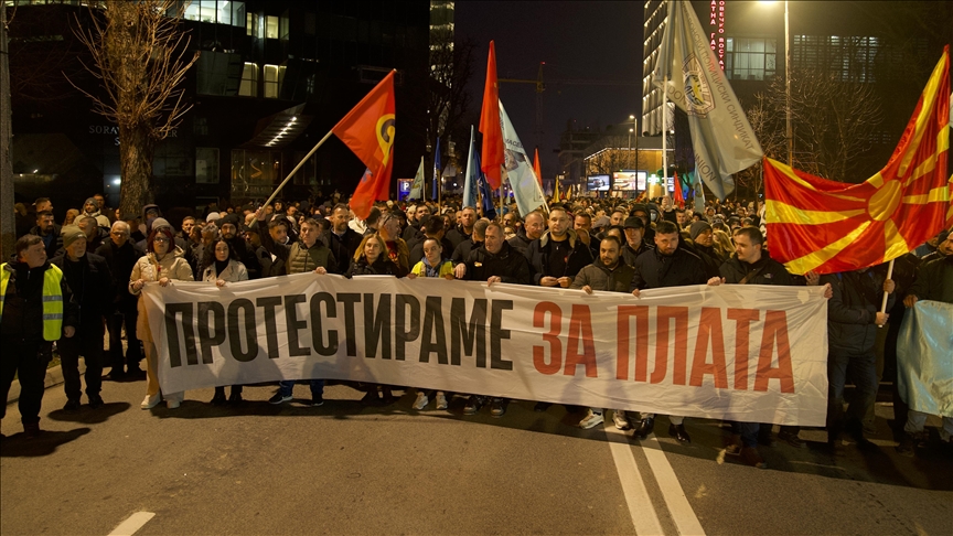 Shkup, protestë e sindikatave për rritje të pagës minimale