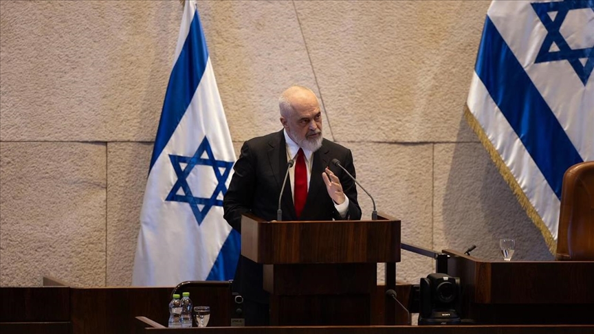 İsrail meclisinde Netanyahu'yu öven Arnavutluk Başbakanı Edi Rama'ya tepki gösterildi