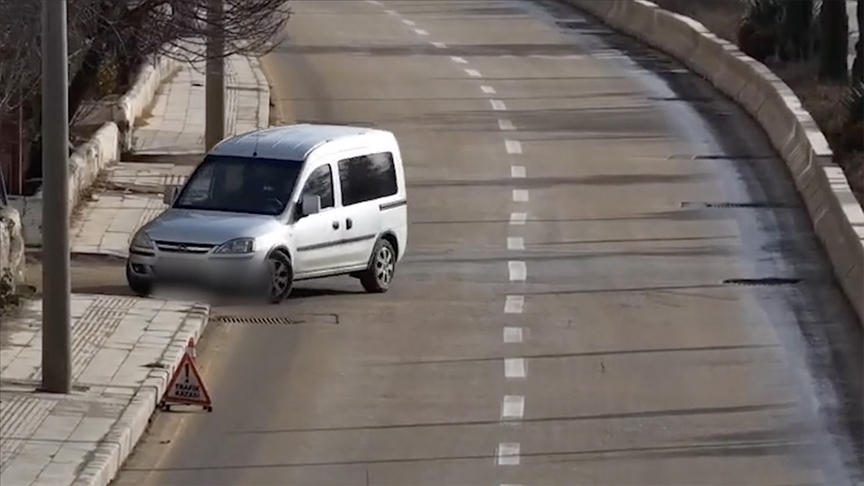 Kırıkkale'de uygulamadan kaçan sürücü dronla takip edilerek yakalandı