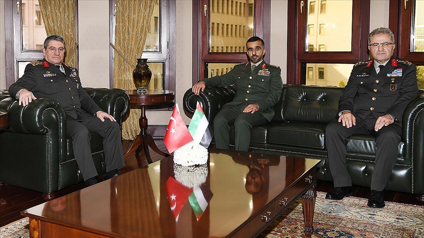 Genelkurmay Başkanı Orgeneral Bayraktaroğlu, BAE Kara Kuvvetleri Komutanı Tümgeneral Halami'yi kabul etti