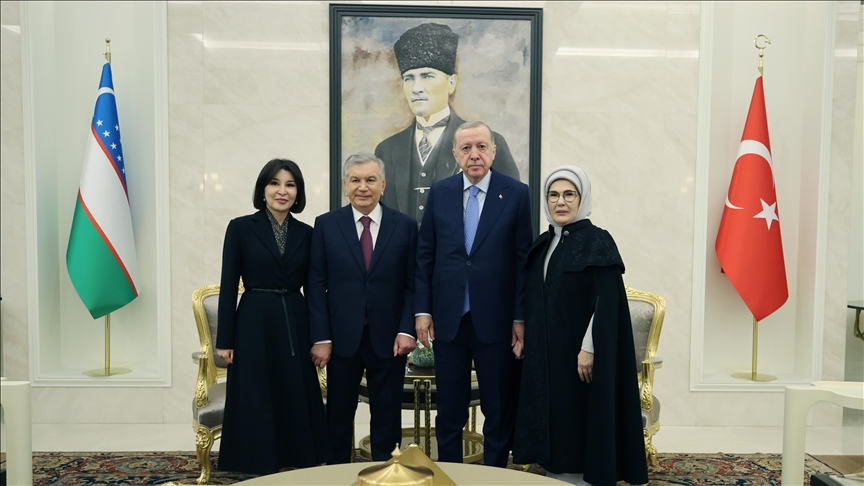 أردوغان يستقبل الرئيس الأوزبكي في أنقرة