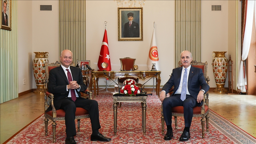 TBMM Başkanı Kurtulmuş, BM Mülteciler Yüksek Komiseri Salih ile görüştü