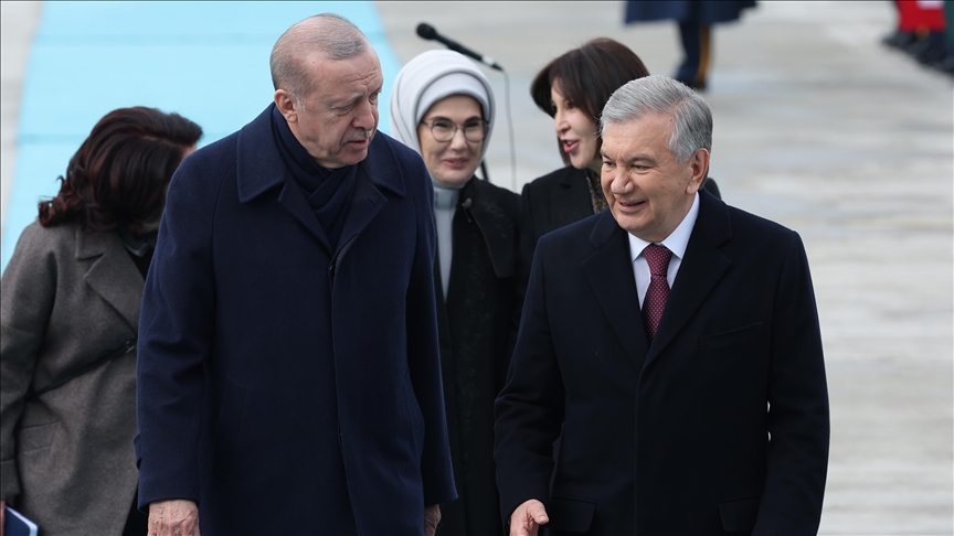Turkish President Erdogan welcomes Uzbek counterpart in Ankara