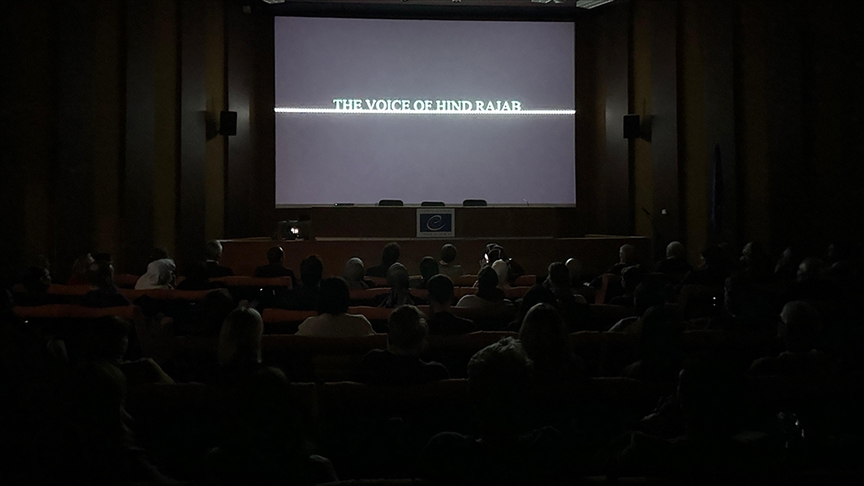 Avrupa Konseyinde "Hind Receb'in Sesi" filminin özel gösterimi yapıldı