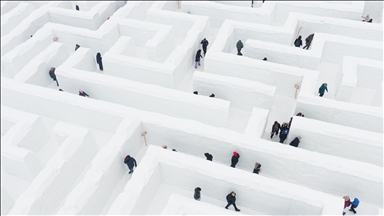 Најголемиот снежен лавиринт во Европа отворен за посетители во Полска