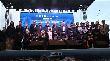 Rize'de Dünya Kar Motosikleti Şampiyonası'nın açılış seremonisi yapıldı