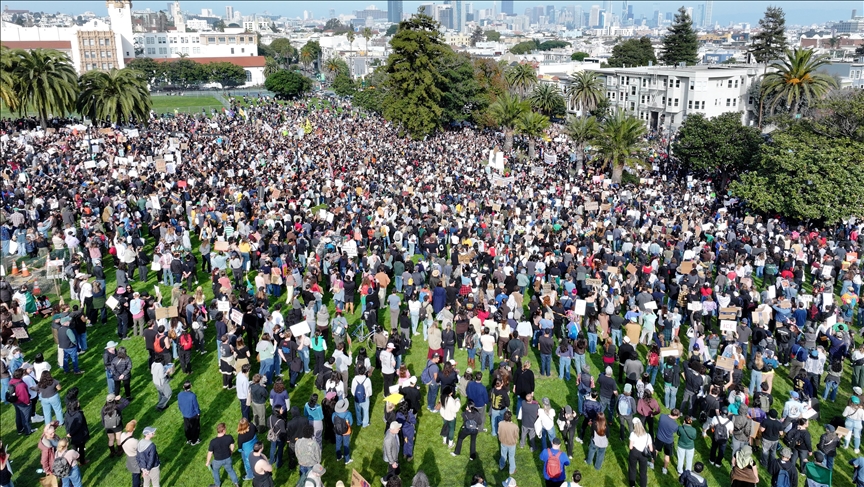 Mass protests held across US against federal immigration agency as thousands rally in California, Oregon