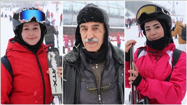 Palandöken Kayak Merkezi'nde hafta sonu yoğunluğu yaşanıyor