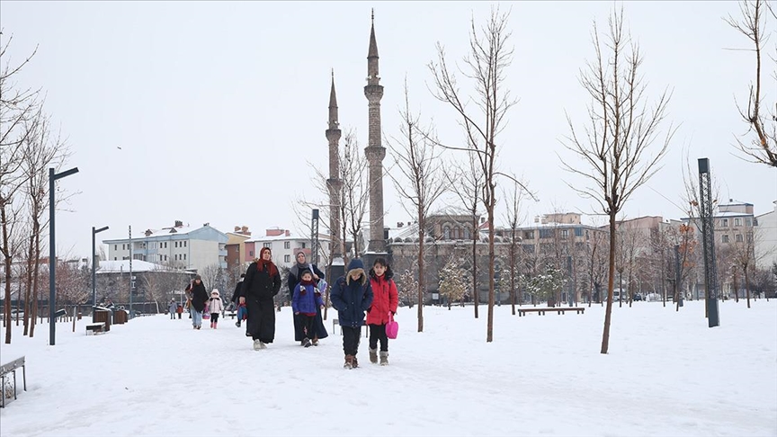Erzurum, Ardahan ve Kars'ta kar etkili oldu