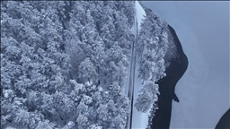 Gölcük Tabiat Parkı, Topuk Yaylası ve Karabük'teki ormanlar beyaza büründü