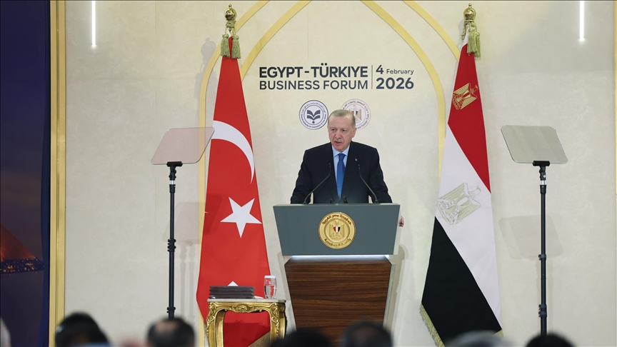 الرئيس أردوغان: التعاون بين تركيا ومصر يساهم في استقرار المنطقة 