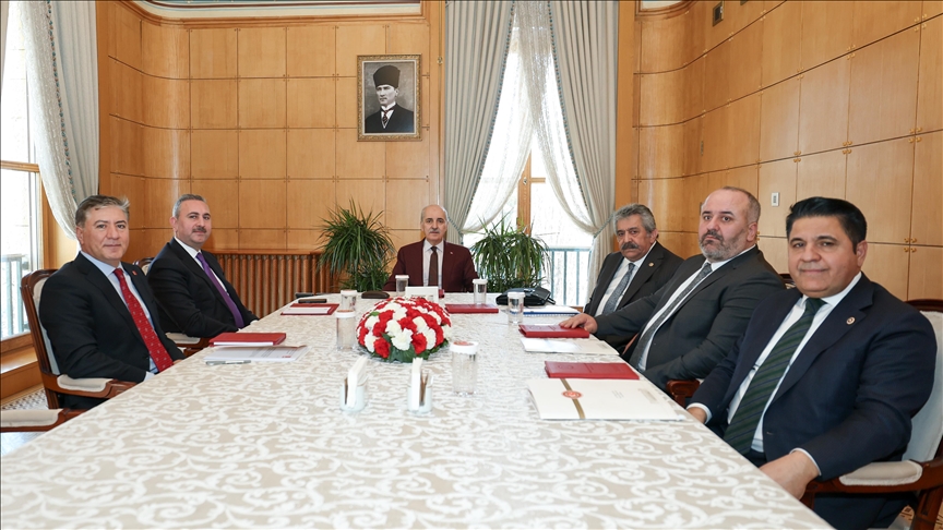 TBMM Başkanı Kurtulmuş'un Milli Dayanışma, Kardeşlik ve Demokrasi Komisyonu üyelerini kabulü