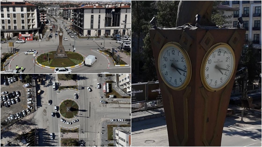 Adıyaman'daki "saat kulesi" 3 yıldır 04.17'yi gösteriyor